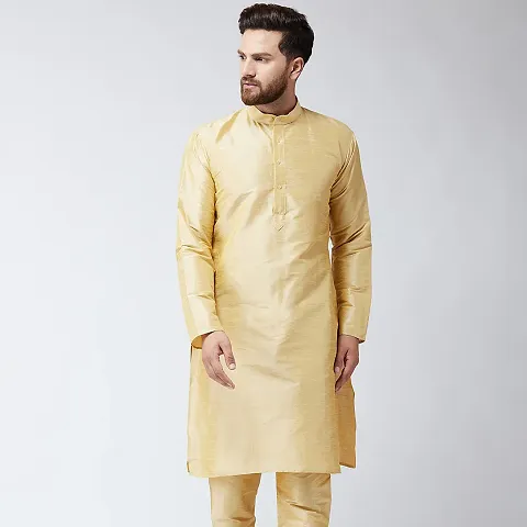 Banity Bey Dupion Silk Regular Fit Kurta for Men