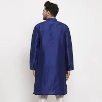 Bontestitch Dupion Silk Regular Fit Kurta for Men (Royal Blue)-thumb2