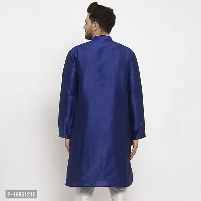 Bontestitch Dupion Silk Regular Fit Kurta for Men (Royal Blue)-thumb3