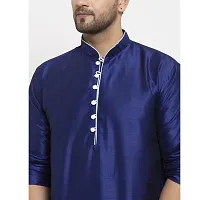 Bontestitch Dupion Silk Regular Fit Kurta for Men (Royal Blue)-thumb3