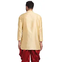 Banity Bey Men's Dupion Regular Fit Kurta |Soft and Comfortable Kurta |Ethnic Kurta Special for Mens (Gold)-thumb2