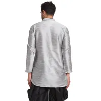 Banity Bey Men's Dupion Regular Fit Kurta |Soft and Comfortable Kurta |Ethnic Kurta Special for Mens (Silver)-thumb2