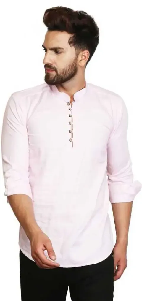 Banity Bey Men's Blend Stylish Shirt Cum Kurta