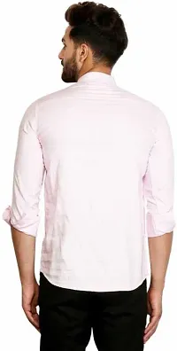 Banity Bey Men's Cotton Blend Stylish Shirt Cum Kurta (Pink)-thumb1