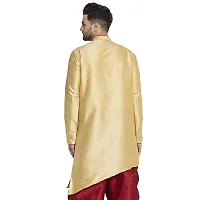 Classic Silk Blend Solid Kurta for Men-thumb4