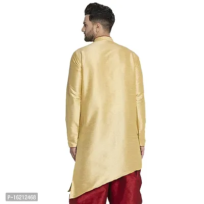 Classic Silk Blend Solid Kurta for Men-thumb5