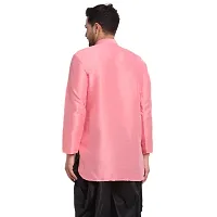 Classic Silk Blend Solid Kurtas for Men-thumb3