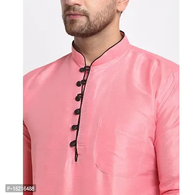 Classic Silk Blend Solid Kurtas for Men-thumb2