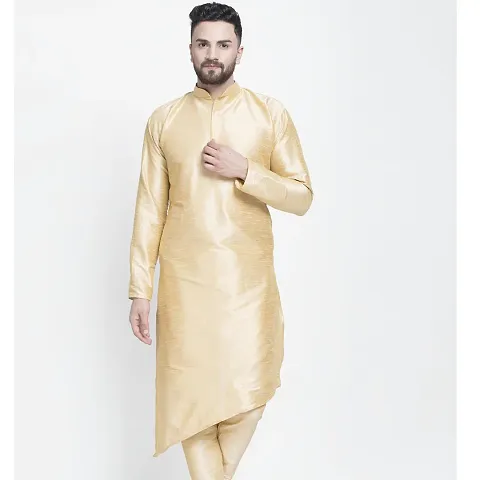Trendy Silk Blend Kurta Sets For Men 