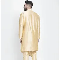 Classic Silk Blend Solid Kurtas for Men-thumb2