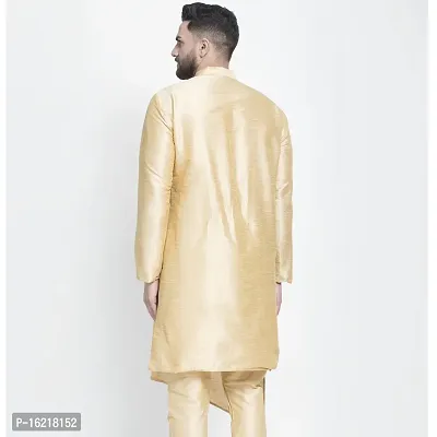 Classic Silk Blend Solid Kurtas for Men-thumb3