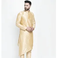 Classic Silk Blend Solid Kurtas for Men-thumb3