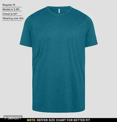 Men Round Neck Half Sleeve Casual Regular Fit T Shirt-thumb0