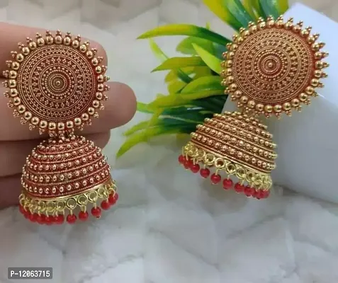 Latest Collection Kundan Jhumka Metal Jhumki Earring-thumb0