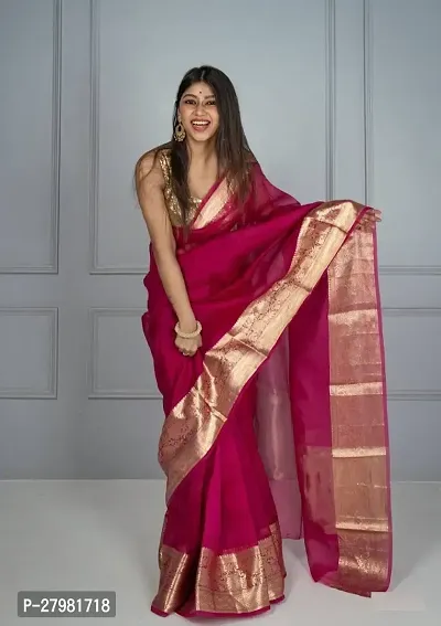 Classic Organza Saree with Blouse piece