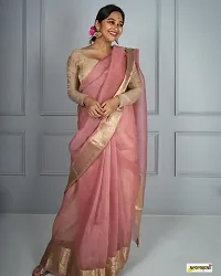 Classic Organza Saree with Blouse piece-thumb2