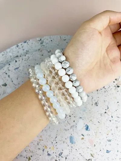 Beautiful Glass Beaded Bracelet For Women Pack Of