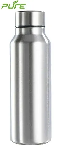 Pure Water Bottles Stainless Steel 1000 ML Fridge Steel Water Bottles Frezzer Bottle (Pack of 2)-thumb1