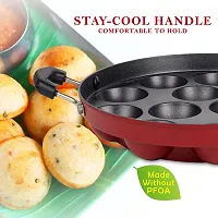 Selectpro Non Stick Appam Pan 12 Cups Appam Maker Appam Patra Paniyaram Pancake Pastry Pan Appachetty with 2 Side Handle and Stainless Steel Lid-thumb3