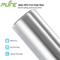 Pure Water Bottles Stainless Steel 1000 ML Fridge Steel Water Bottles Frezzer Bottle (Pack of 2)-thumb3