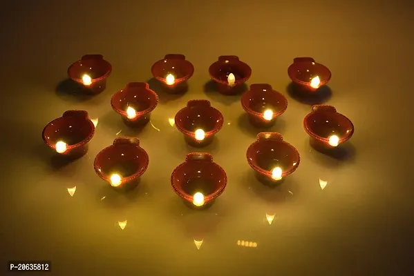 Tedtech LED E-Diya Candles (Brown) - Set of 6-thumb4