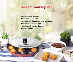 Silvester? 12 Cavities Non-Stick Appam Patra with Lid,Red (Paniyarrakal/Paniyaram/Appam Pan/Maker/Pan Cake Maker)-thumb4