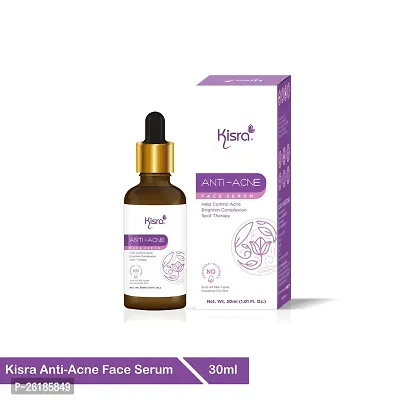 Kisra Anti-Acne Face Serum for Acne, Acne Marks, Blemishes  Oil Balancing with Neem Extract  2% Salicylic Acid | For both Men  Women | 30ml [Pack of 2]-thumb2