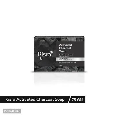 Kisra Activated Charcoal Anti Pollution Cooling Freshness Soap  (Pack of 3)-thumb4