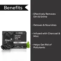 Kisra Activated Charcoal Anti Pollution Cooling Freshness Soap  (Pack of 3)-thumb1