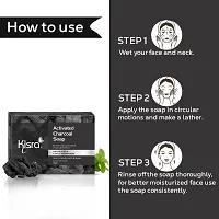 Kisra Activated Charcoal Anti Pollution Cooling Freshness Soap  (Pack of 3)-thumb2