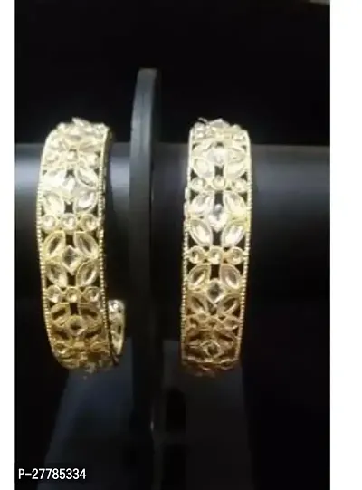 Fancy Golden Alloy Bracelet For Women Pack Of 2