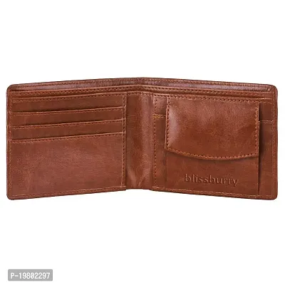 Blissburry Light Weight Leather Wallet for Men| Bi-Fold Flip Slim Purse for Men's (Dark Brown)-thumb2