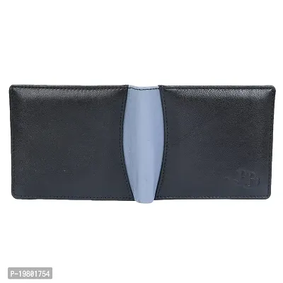 Blissburry Touch Men's Leather Wallet Men's Wallet (Blue)-thumb2