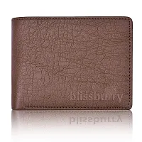 Blissburry Light Weight Leather Wallet for Men| Bi-Fold Flip Slim Purse for Men's (Brown)-thumb2