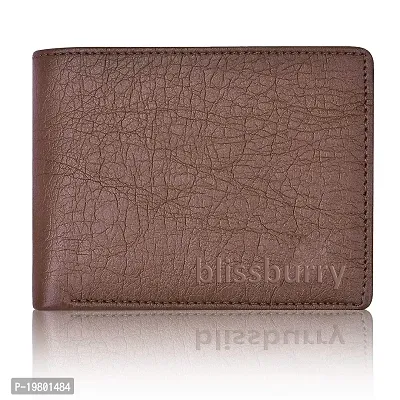 Blissburry Light Weight Leather Wallet for Men| Bi-Fold Flip Slim Purse for Men's (Brown)-thumb3