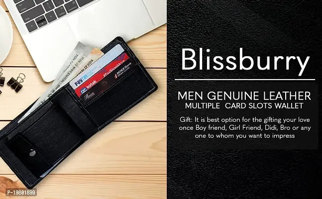 Blissburry Black Leather Men's Leather Wallet-thumb3