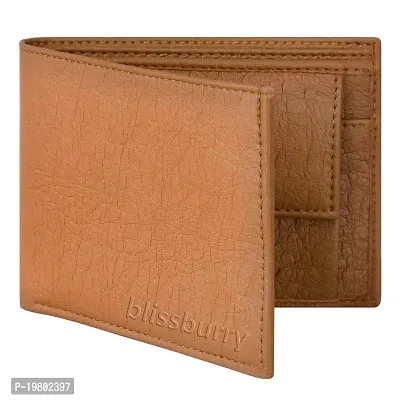 Blissburry Light Weight Leather Wallet for Men| Bi-Fold Flip Slim Purse for Men's (Tan)