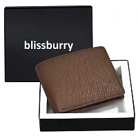 Blissburry Light Weight Leather Wallet for Men| Bi-Fold Flip Slim Purse for Men's (Brown)-thumb3