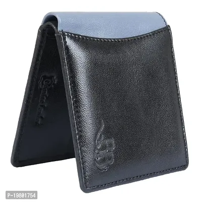 Blissburry Touch Men's Leather Wallet Men's Wallet (Blue)-thumb0