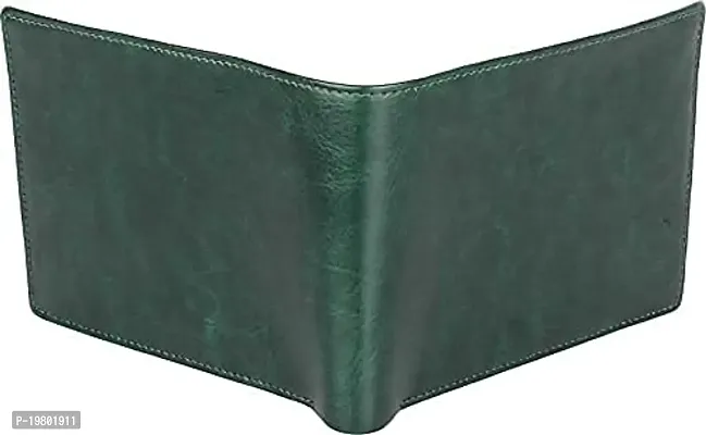 Blissburry Light Weight Leather Wallet for Men| Bi-Fold Flip Slim Purse for Men's (Green)-thumb3