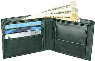 Blissburry Light Weight Leather Wallet for Men| Bi-Fold Flip Slim Purse for Men's (Green)-thumb1