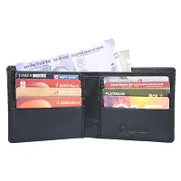 Blissburry Touch Men's Leather Wallet Men's Wallet (Blue)-thumb3