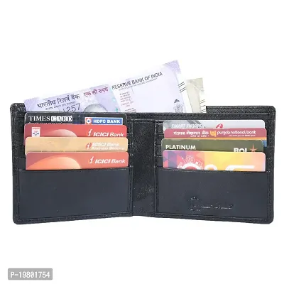 Blissburry Touch Men's Leather Wallet Men's Wallet (Blue)-thumb4