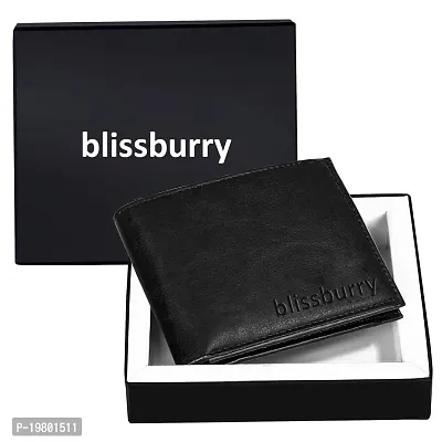 Blissburry Light Weight Leather Wallet for Men| Bi-Fold Flip Slim Purse for Men's (Black)-thumb4
