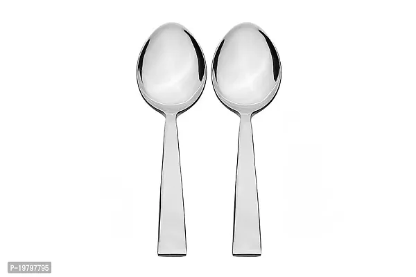 JVIN FAB Round Edge Stainless Steel Table Spoons for Tea, Coffee, Sugar - Set of 2pcs-thumb3