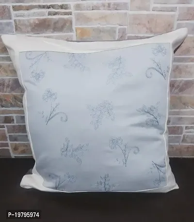 JVIN FAB Beautiful Handcrafted Cushion Square Pillow Covers Pillowcases for Sofa Bedroom, Decorative Hand Made Throw/Pillow Cushion Covers (Blue Grey)