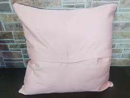 JVIN FAB Beautiful Handcrafted Cushion Square Pillow Covers Pillowcases for Sofa Bedroom, Decorative Hand Made Throw/Pillow Cushion Covers (Pink)-thumb2