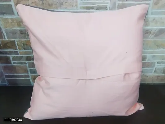 JVIN FAB Beautiful Handcrafted Cushion Square Pillow Covers Pillowcases for Sofa Bedroom, Decorative Hand Made Throw/Pillow Cushion Covers (Pink)-thumb3