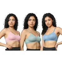 Slip on Bra for women  Girls Sports Bra pack of 3-thumb3