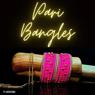 Lac Bangles Set Ethnic Traditional Classic Kundan embellished Bangles For Women (Set of 12)-thumb0